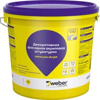 Фасадная акриловая декоративная штукатурка weber.pas akrylat 1,5мм шуба