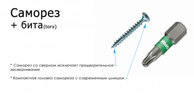 Кляммер рядный для монтажа террасной доски Terrapol