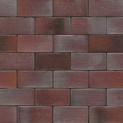 Тротуарный кирпич MUHR - Nr. 10 Violettblau geflammt, 200x100x52mm