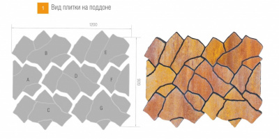 Тротуарная плитка BRAER - САН-ТРОПЕ COLOR MIX Тип 1 «Каньон»