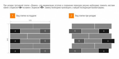 Тротуарная плитка BRAER - ДОМИНО «Тип 24 Сафари»